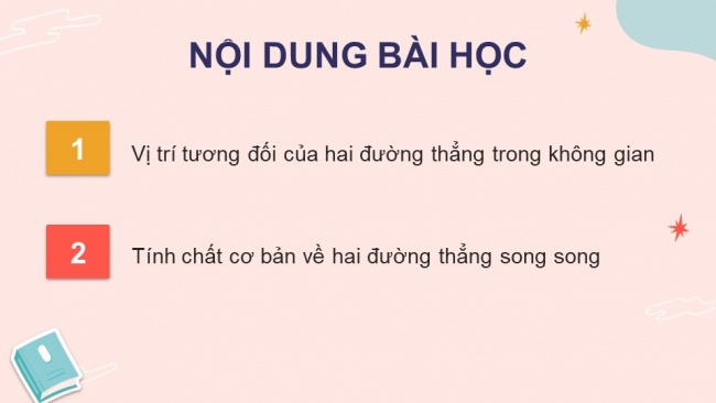 Soạn giáo án điện tử toán 11 CTST Bài 2: Hai đường thẳng song song