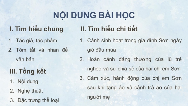 Soạn giáo án điện tử Ngữ văn 8 CD Bài 1 Đọc 2: Gió lạnh đầu mùa