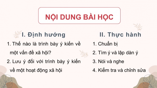 Soạn giáo án điện tử Ngữ văn 8 CD Bài 1 Nói và nghe: Trình bày ý kiến về một vấn đề xã hội