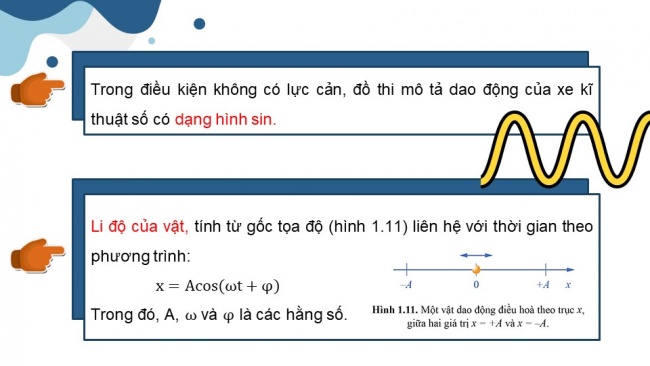 Soạn giáo án điện tử vật lí 11 Cánh diều Bài 1: Dao động điều hoà (P2)