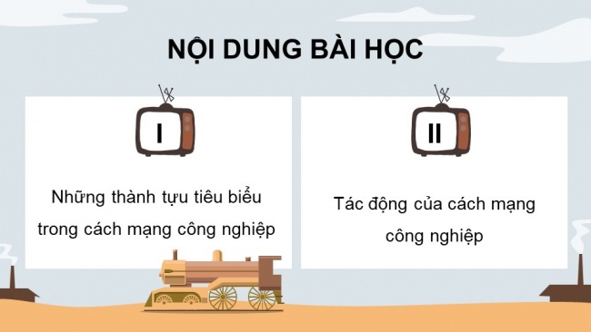 Soạn giáo án điện tử Lịch sử 8 CD Bài 2: Cách mạng công nghiệp