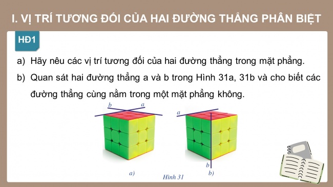 Soạn giáo án điện tử toán 11 Cánh diều Bài 2: Hai đường thẳng song song trong không gian