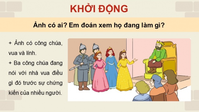 Soạn giáo án điện tử Tiếng Việt 4 CD Bài 8 Đọc 3: Ba nàng công chúa