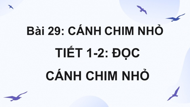 Soạn giáo án điện tử tiếng việt 4 KNTT Bài 30 Đọc Cánh chim nhỏ