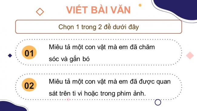 Soạn giáo án điện tử tiếng việt 4 KNTT Bài 29: Viết bài văn miêu tả con vật