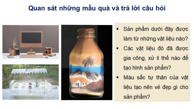 Soạn giáo án điện tử Mĩ thuật 8 KNTT Bài 6: Thiết kế quà sinh nhật từ vật liệu sẵn có