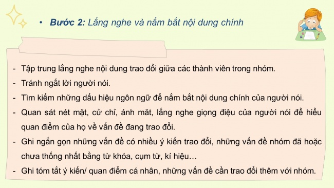 Soạn giáo án điện tử Ngữ văn 8 CTST Bài 2 Nói và nghe: Nghe và nắm bắt nội dung chính trong thảo luận nhóm, trình bày lại nội dung đó