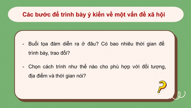 Soạn giáo án điện tử Ngữ văn 8 CTST Bài 3 Nói và nghe: Trình bày ý kiến về một vấn đề xã hội