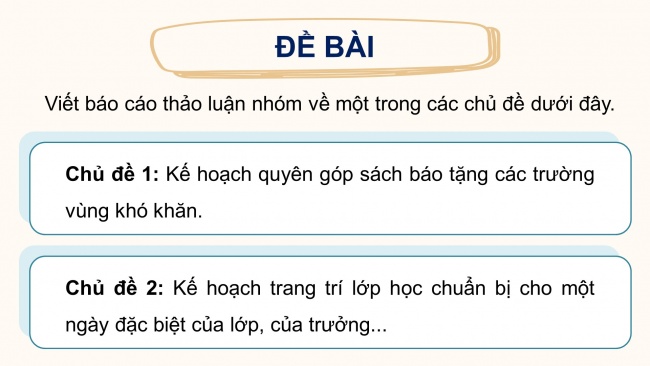 Soạn giáo án điện tử tiếng việt 4 KNTT Bài 8 Viết: Viết báo cáo thảo luận nhóm