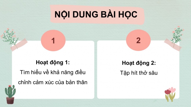 Soạn giáo án điện tử hoạt động trải nghiệm 4 KNTT Tuần 3 HĐGDTCĐ: Khả năng điều chỉnh cảm xúc