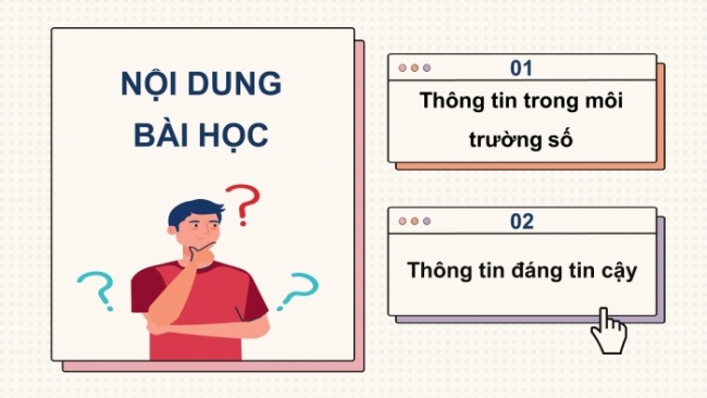 Soạn giáo án điện tử Tin học 8 KNTT Bài 2: Thông tin trong môi trường số