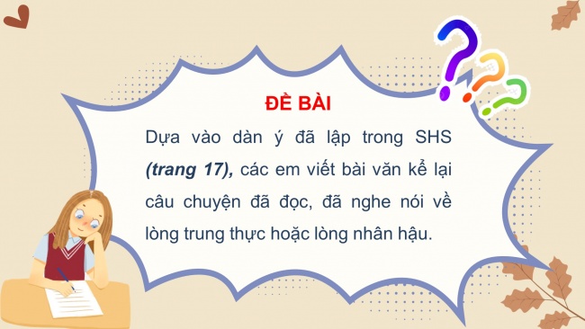 Soạn giáo án điện tử tiếng việt 4 CTST CĐ 1 Bài 4 Viết: Viết bài văn kể chuyện