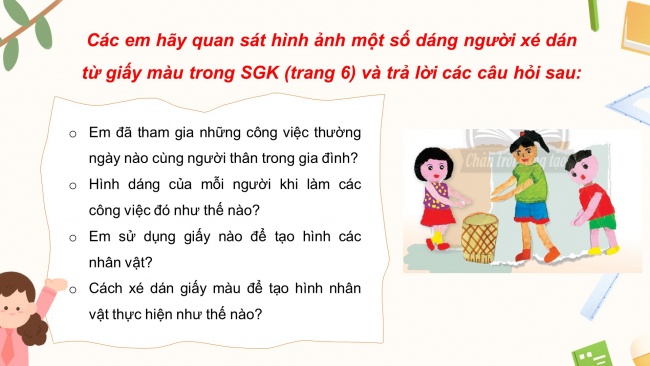 Soạn giáo án điện tử mĩ thuật 4 CTST bản 1 Bài 1: Tranh xé dán giấy màu