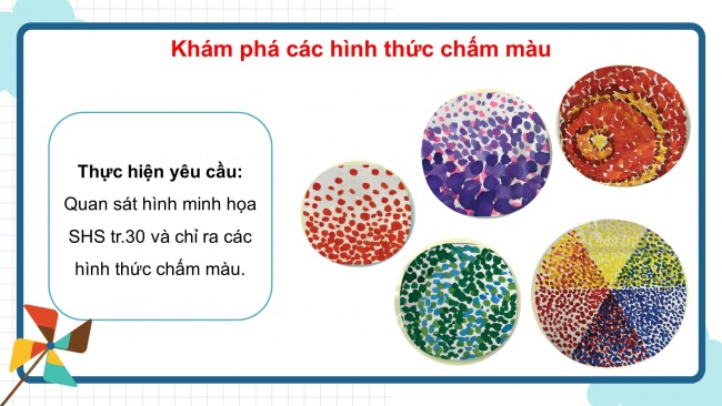 Soạn giáo án điện tử mĩ thuật 4 CTST bản 1 Bài 2: Tranh chấm màu