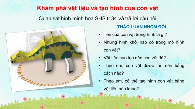 Soạn giáo án điện tử mĩ thuật 4 CTST bản 1 Bài 3: Tạo hình động vật từ vật liệu đã qua sử dụng