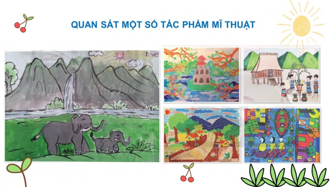 Soạn giáo án điện tử mĩ thuật 4 CTST bản 2 Bài 3: Thiên nhiên muôn hình