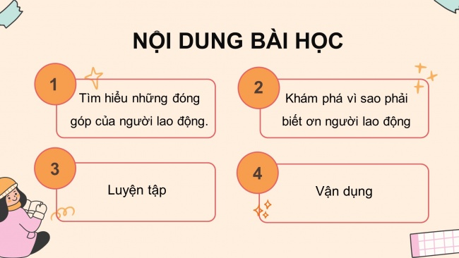 Soạn giáo án điện tử đạo đức 4 cánh diều Bài 1: Người lao động quanh em