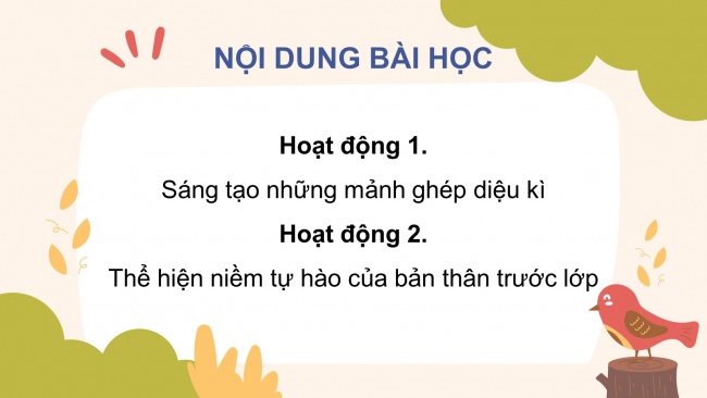 Soạn giáo án điện tử HĐTN 4 cánh diều Tuần 5: Niềm tự hào của em - Hoạt động 1, 2