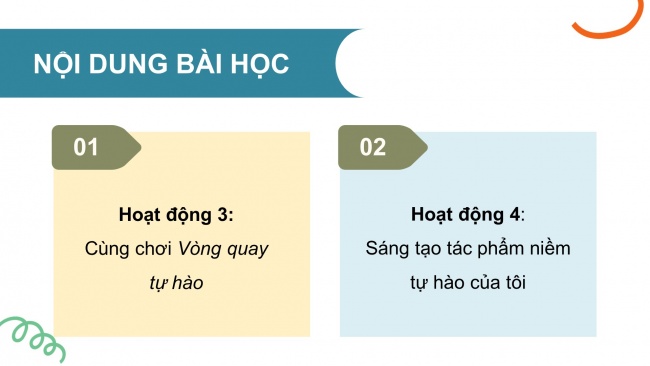 Soạn giáo án điện tử HĐTN 4 cánh diều Tuần 6: Niềm tự hào của em - Hoạt động 3, 4