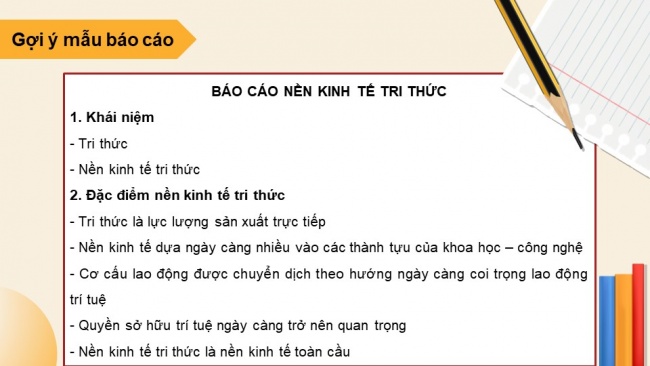 Soạn giáo án điện tử địa lí 11 KNTT Bài 5: Thực hành: Viết báo cáo về đặc điểm và biểu hiện của nền kinh tế tri thức