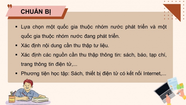 Soạn giáo án điện tử địa lí 11 CTST Bài 2: Thực hành: Tìm hiểu về kinh tế - xã hội của các nhóm nước