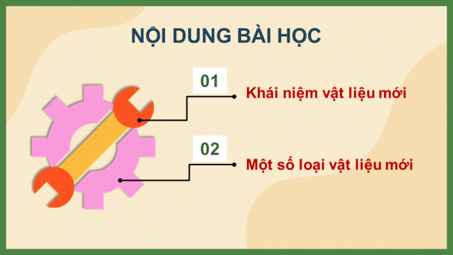 Soạn giáo án điện tử Công nghệ cơ khí 11 KNTT Bài 6: Vật liệu mới