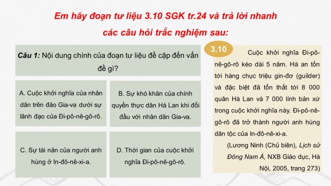 Soạn giáo án điện tử Lịch sử 8 CTST Bài 3: Tình hình Đông Nam Á từ nửa sau thế kỉ XVI đến thế kỉ XIX (P2)