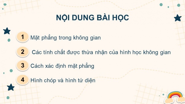 Soạn giáo án điện tử toán 11 CTST Bài 1: Điểm, đường thẳng và mặt phẳng trong không gian