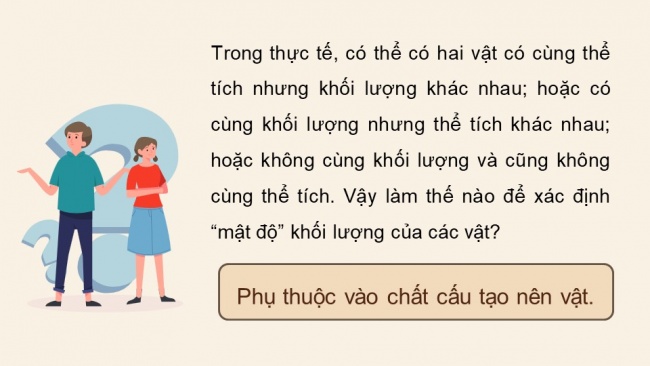 Soạn giáo án điện tử KHTN 8 CD Bài 14: Khối lượng riêng