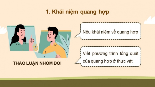 Soạn giáo án điện tử sinh học 11 Cánh diều Bài 4: Quang hợp ở thực vật (P1)