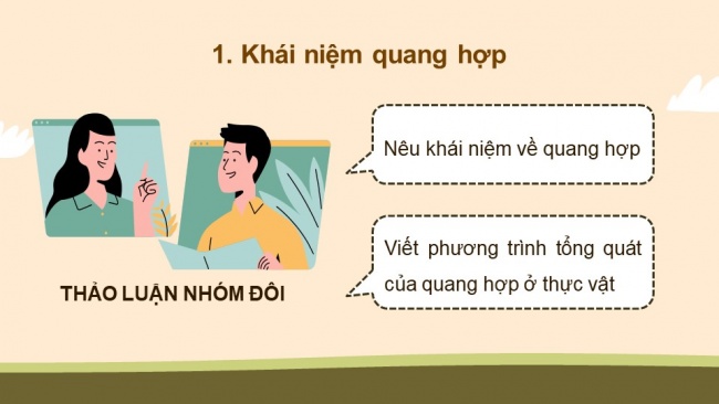 Soạn giáo án điện tử sinh học 11 Cánh diều  Bài 4: Quang hợp ở thực vật (P1)