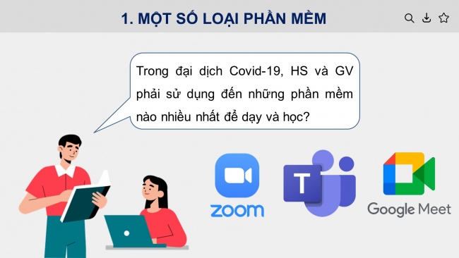 Soạn giáo án điện tử Tin học ứng dụng 11 Cánh diều Chủ đề A Bài 5: Phần mềm ứng dụng và dịch vụ phần mềm