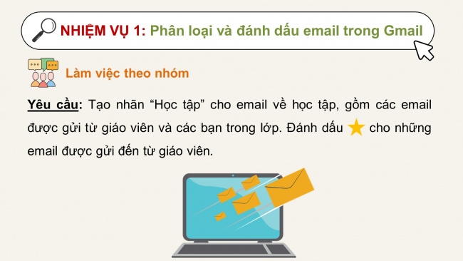 Soạn giáo án điện tử Tin học ứng dụng 11 Cánh diều Chủ đề C Bài 4: Thực hành một số tính năng hữu ích của dịch vụ thư điện tử