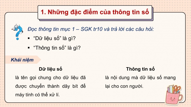 Soạn giáo án điện tử Tin học 8 CD Chủ đề C Bài 1: Dữ liệu số trong thời đại thông tin