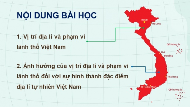 Soạn giáo án điện tử Địa lí 8 CD Bài 1: Vị trí địa lí và phạm vi lãnh thổ Việt Nam