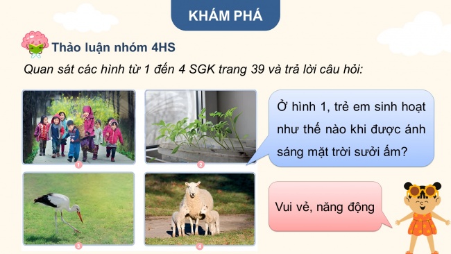 Soạn giáo án điện tử khoa học 4 CTST Bài 9: Ánh sáng với đời sống