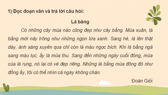 Soạn giáo án điện tử Tiếng Việt 4 CD Bài 6 Viết 1: Luyện tập tả cây cối