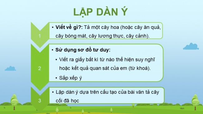 Soạn giáo án điện tử Tiếng Việt 4 CD Bài 6 Viết 2: Luyện tập tả cây cối