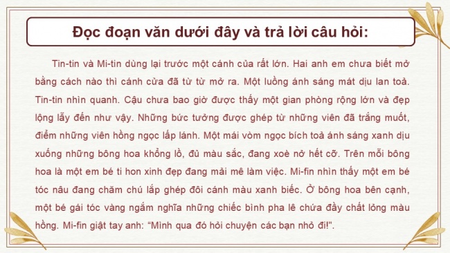 Soạn giáo án điện tử Tiếng Việt 4 CD Bài 6 Viết 3: Viết đoạn văn tưởng tượng; Nói và nghe 2: Trao đổi: Em đọc sách báo