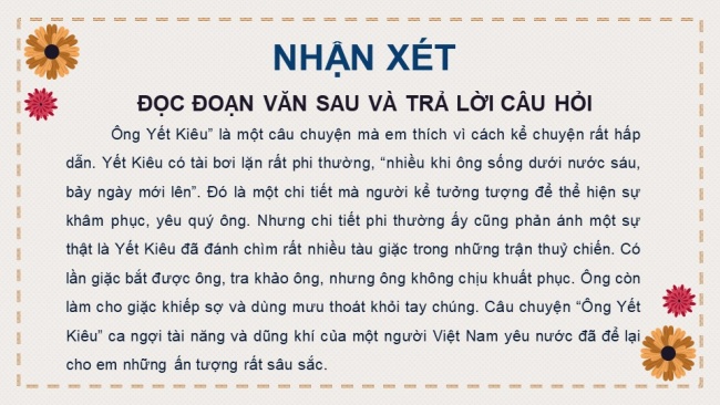 Soạn giáo án điện tử Tiếng Việt 4 CD Bài 8 Viết 1: Viết đoạn văn về một câu chuyện em thích