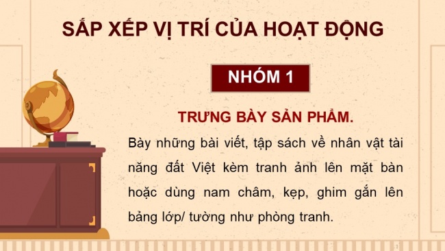 Soạn giáo án điện tử Tiếng Việt 4 CD Bài 8 Góc sáng tạo: Triển lãm Tinh hoa đất Việt; Tự đánh giá: Nữ tiến sĩ đầu tiên