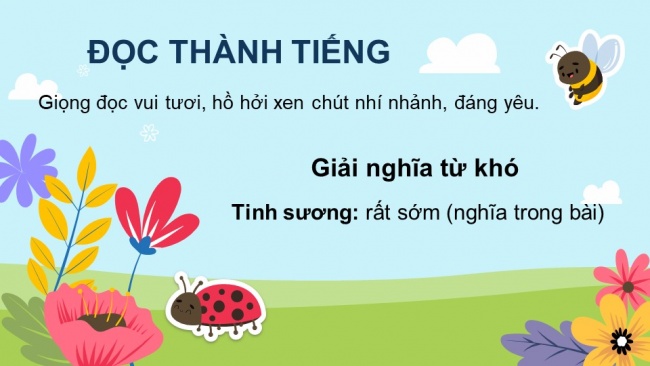 Soạn giáo án điện tử Tiếng Việt 4 CD Bài 9 Đọc 4: Buổi sáng đi học