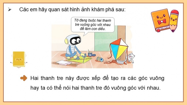 Soạn giáo án điện tử toán 4 KNTT Bài 27: Hai đường thẳng vuông góc