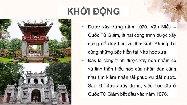 Soạn giáo án điện tử lịch sử và địa lí 4 KNTT bài 13: Văn Miếu- Quốc Tử Giám