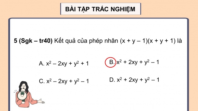 Soạn giáo án điện tử Toán 8 CTST: Bài tập cuối chương 1