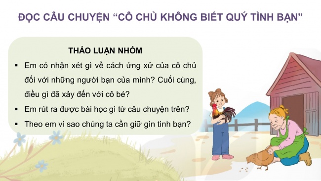 Soạn giáo án điện tử đạo đức 4 KNTT Bài 7: Duy trì quan hệ bạn bè