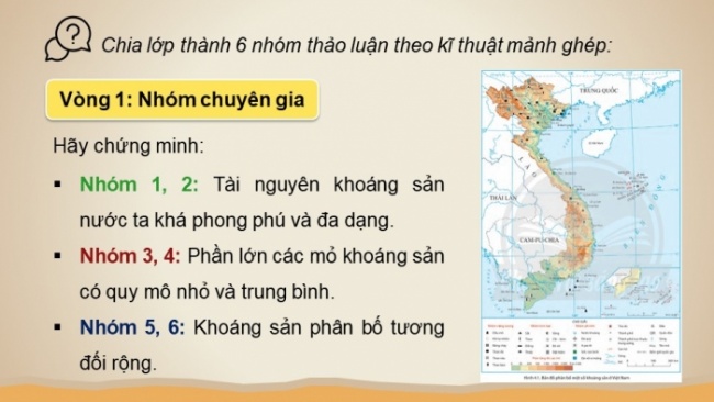 Soạn giáo án điện tử Địa lí 8 CTST Bài 4: Đặc điểm chung của tài nguyên khoáng sản, sử dụng hợp lí tài nguyên khoáng sản