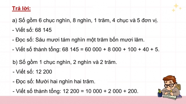 Soạn giáo án điện tử toán 4 CTST Bài 1: Ôn tập các số đến 100000