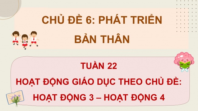 Soạn giáo án điện tử HĐTN 4 CTST bản 1 Chủ đề 6 Tuần 22: HĐGDTCĐ - Hoạt động 3, 4