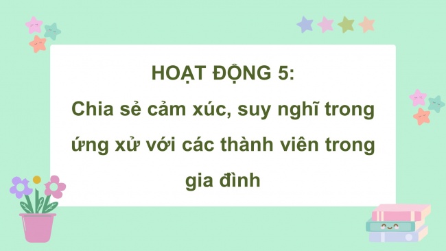 Soạn giáo án điện tử HĐTN 4 CTST bản 1 Chủ đề 7 Tuần 26: HĐGDTCĐ - Hoạt động 5, 6